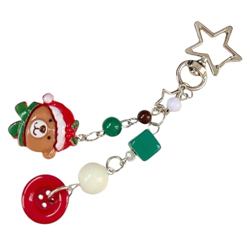 NPXUAMTJ Buntes Perlen Telefongurt Handgefertigtes Weihnachtsmotiv Perlen Schlüsselbund Zubehör Einzigartige Brieftasche Und Geldbörsezubehör von NPXUAMTJ