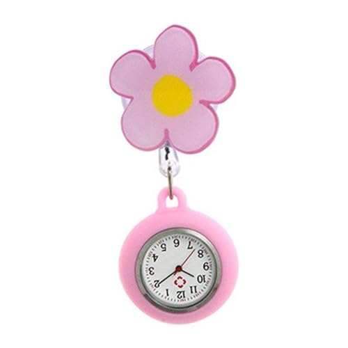 NPXUAMTJ Cartoon Themenkrankenschwester Taschenuhr Mit Clip On Und Einziehbares Design Für Professionelle Arztgesundheitsarbeit Verwenden Sie Eine Einziehbare Uhr von NPXUAMTJ