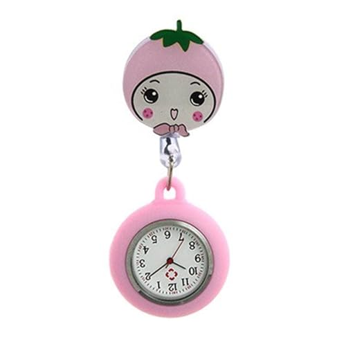 NPXUAMTJ Cartoon Themenkrankenschwester Taschenuhr Mit Clip On Und Einziehbares Design Für Professionelle Arztgesundheitsarbeit Verwenden Sie Eine Einziehbare Uhr von NPXUAMTJ