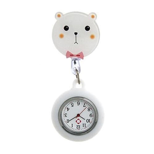 NPXUAMTJ Cartoon Themenkrankenschwester Taschenuhr Mit Clip On Und Einziehbares Design Für Professionelle Arztgesundheitsarbeit Verwenden Sie Eine Einziehbare Uhr von NPXUAMTJ