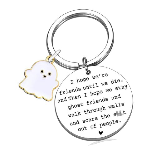 NPXUAMTJ Compact Geformtes Schlüsselbund Elegant Edelstahlgespenst Keychain Elegantes Keyrings Accessoire Für Alle Stile von NPXUAMTJ