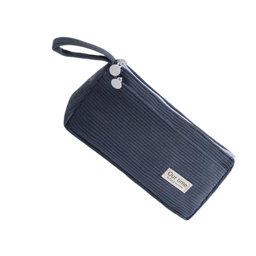 NPXUAMTJ Corduroy Bleistiftkoffer Mit 2 Fächern Für Erwachsene Erwachsene Große Kapazität Pen Organziers Bleistiftbeutel Reise Make Up Beutel Reißverschluss Bleistiftstall Für Studenten von NPXUAMTJ