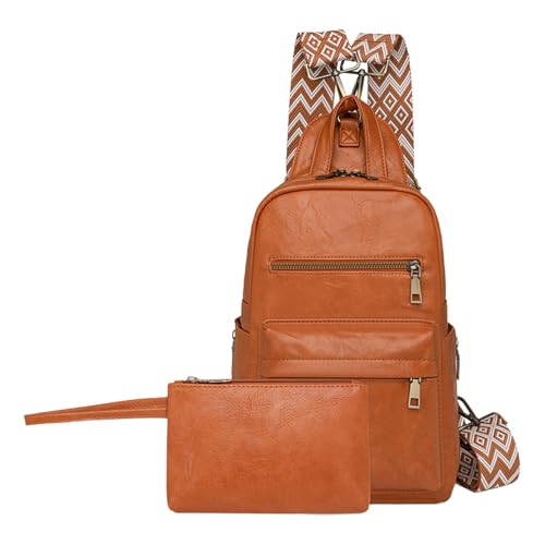 NPXUAMTJ Damen Umhängetasche PU Leder Rucksack Crosbody Geldbeutel Und Make Up Tasche Set Für Büro Und Freizeitausflüge Crossbody von NPXUAMTJ