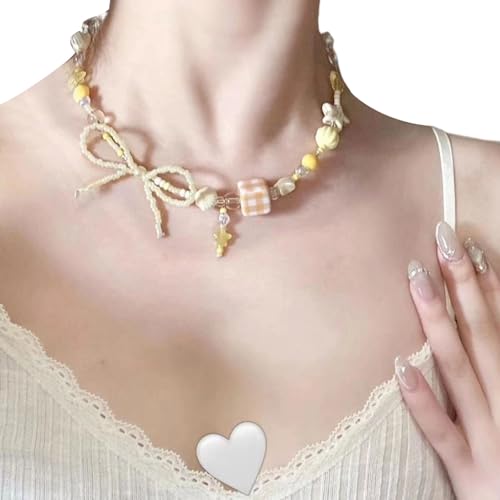 NPXUAMTJ Dopamin Inspirierte Bowknot Halskette Mit Farbenfrohen Perlen Vielseitiger Schmuck Für Alltägliche Outfits Aad Besondere Anlässe Party Schmuck Für Frauen NPXUAMTJ Dopamin Inspirierte Bowknot Halskette Mit Farbenfrohen Perlen Vielseitiger Schmuck Für Alltägliche Outfits Aad Besondere Anlässe Party Schmuck Für Frauen von NPXUAMTJ