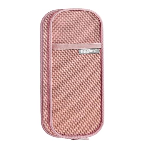 NPXUAMTJ Doppelschichtiges Federmäppchen, transparentes Stifteetui, großes Fassungsvermögen, Stift-Organizer, Reise-Make-up-Pinseltasche, Netzstoff, B von NPXUAMTJ
