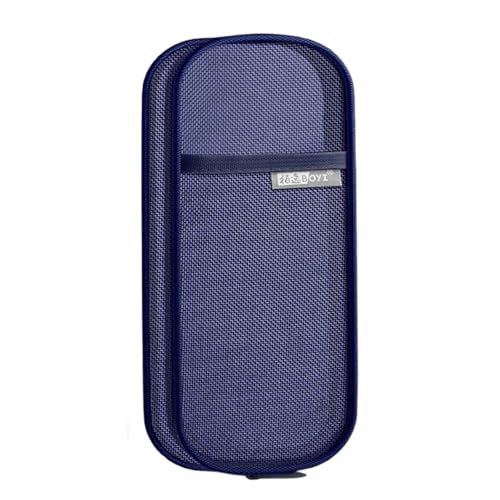 NPXUAMTJ Doppelschichtiges Federmäppchen, transparentes Stifteetui, großes Fassungsvermögen, Stift-Organizer, Reise-Make-up-Pinseltasche, Netzstoff, marineblau von NPXUAMTJ
