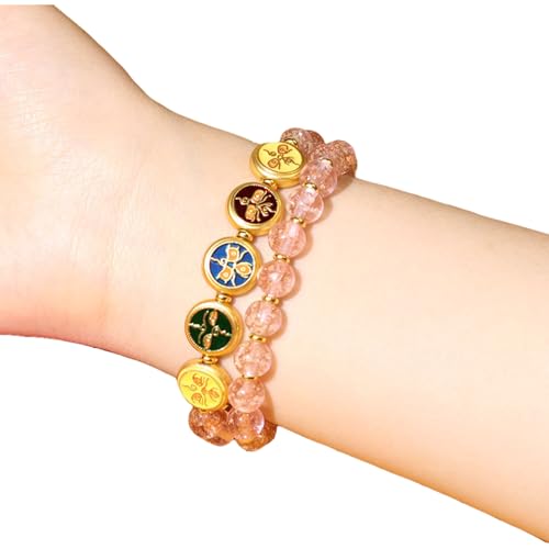 NPXUAMTJ Double Layer Night Leuchten Glasarmband Symbolisieren Wohlstand Und Vermögen Für Modeliebhaber Und Stylesuchende Handgefertigtes Glücksarmband von NPXUAMTJ
