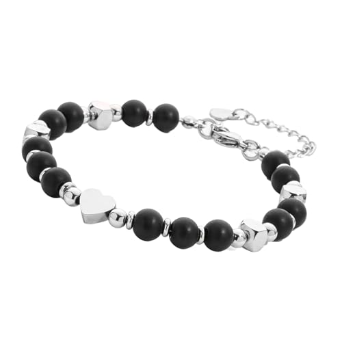 NPXUAMTJ Echtes Steinperlenarmband Mehrere Farben Unisex Armband Komfort Fit Schmuck Für Tägliche Kleidung Stilvolles Accessoires Buntes Steinstapelarmband von NPXUAMTJ