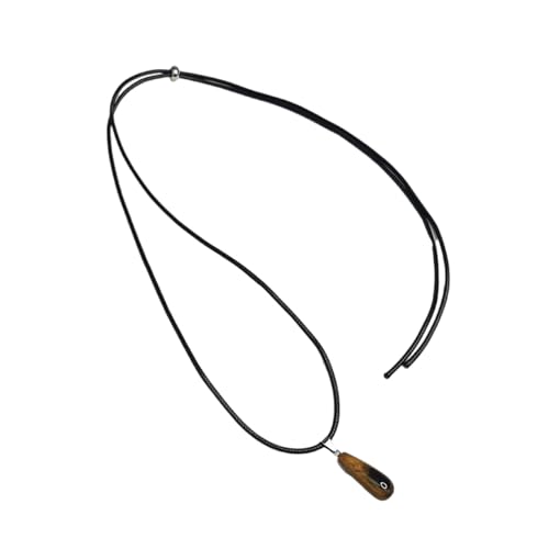NPXUAMTJ Einstellbare Länge Natürliche Anhänger Halskette Pulloverkette Einzigartige Edelsteine Neckkette Für Geschäftstreffen Statement Halskette von NPXUAMTJ