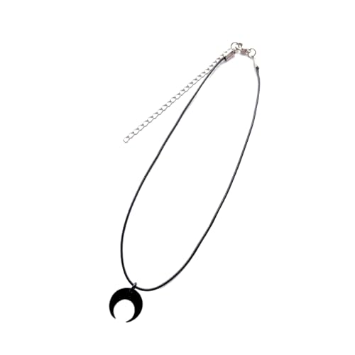 NPXUAMTJ Einzigartige Schwarze Mond Halskette Designs Für Die Moderne Frau Die Unverwechselbare Und Modeaccessoires Casual Wear Gothic Jewelry Liebt von NPXUAMTJ