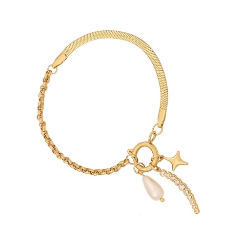NPXUAMTJ Einzigartiges Herzarmband Blumenanhänger Armband Edelstahl Mode Charme Handgelenk Schmuck Für Die Ausdruck Von Liebe Täglicher Kleidung von NPXUAMTJ