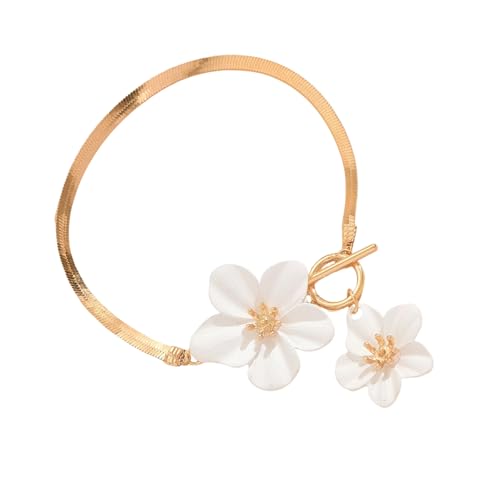NPXUAMTJ Elegante Blumen Knöchelkette Einstellbare Designs Für Frauen Komfortable Materialien Für Strand Outfit Schmuckzubehör Trendy Blumenknöchelarmband von NPXUAMTJ