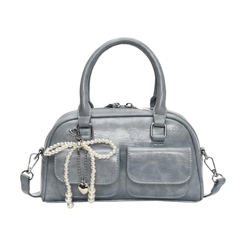 NPXUAMTJ Elegante Umhängetasche mit Schleife, praktische PU-Schultertasche mit geräumigem Zubehör, organisiert für verschiedene Anlässe, elegante Umhängetasche mit Schleife, blau, One Size NPXUAMTJ Elegante Umhängetasche mit Schleife, praktische PU-Schultertasche mit geräumigem Zubehör, organisiert für verschiedene Anlässe, elegante Umhängetasche mit Schleife, blau, One Size von NPXUAMTJ