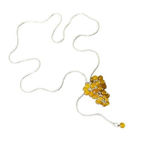 NPXUAMTJ Elegante Verstellbare Traubencluster Anhänger Ketten Schmuckstück Heckchain Stilvolle Charme Halskette Für Frauen Geschenk Verstellbarer Zugketten Halskette von NPXUAMTJ