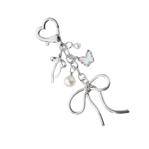 NPXUAMTJ Eleganter Schmetterlings Bowknot Schlüsselbund Mit Robustem Perlenband Tragbares Accessoire Für Frauen Und Mädchen Täglich Verwendet Wird von NPXUAMTJ