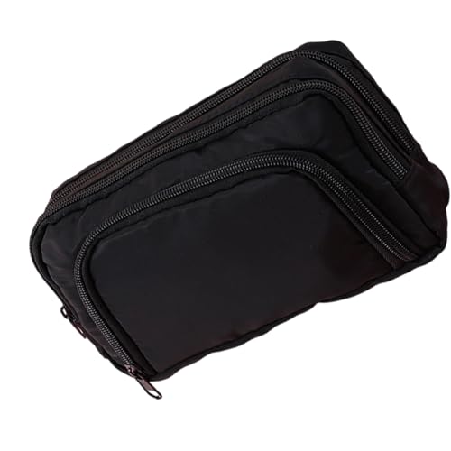 NPXUAMTJ Federmäppchen mit hoher Kapazität, Stifthalter, 3 Fächer, große Stift-Aufbewahrungstaschen, Marker, Stifteetui für Studenten, Teenager, Erwachsene, Studenten, Büro, Reise-Organizer, Schwarz von NPXUAMTJ
