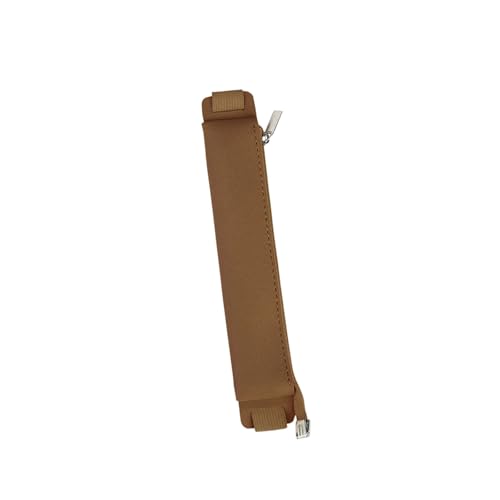 NPXUAMTJ Federmäppchen mit verstellbaren Gummibändern, Leder, Reißverschluss, Federmäppchen, Notizbuch, Stift-Aufbewahrungstaschen für Hardcover, Tagebuch, professionelle Notebooktasche, braun von NPXUAMTJ