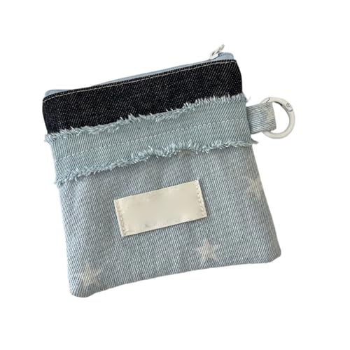 NPXUAMTJ Gedruckte Münzgrundstücksmädchen Kompakt Mit Sicherem Verschluss Und Multi Slot Kartenhalter Süßer Patchwork Kartenhalter Brieftasche von NPXUAMTJ