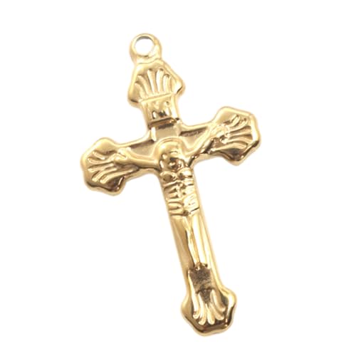 NPXUAMTJ Goldplattierter Edelstahlkruzifix Halskette Für Männer Religiöser Schmuck Charme & Anlaufresistant Wasserdichte Edelstahlkruzifix NPXUAMTJ Goldplattierter Edelstahlkruzifix Halskette Für Männer Religiöser Schmuck Charme & Anlaufresistant Wasserdichte Edelstahlkruzifix von NPXUAMTJ