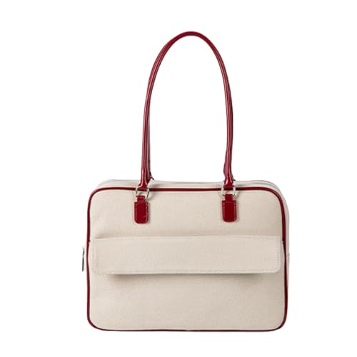 NPXUAMTJ Große Unterarmtasche für Damen, lässige Schultertaschen für Arbeit, Fitnessstudio, Strand, Reisen, Einkaufen, Einkaufen, College, Arbeitstasche, moderne Handtasche, rot, One Size NPXUAMTJ Große Unterarmtasche für Damen, lässige Schultertaschen für Arbeit, Fitnessstudio, Strand, Reisen, Einkaufen, Einkaufen, College, Arbeitstasche, moderne Handtasche, rot, One Size von NPXUAMTJ