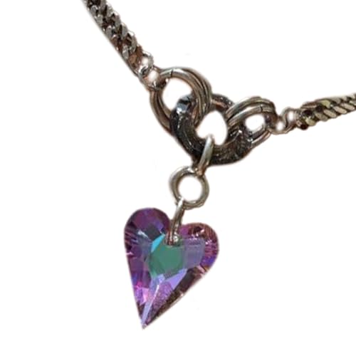 NPXUAMTJ Halskette mit Herzanhänger, verstellbare Länge, stilvolles Halsband für den Alltag und Partys, trendiger Damenschmuck von NPXUAMTJ
