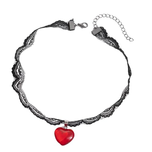 NPXUAMTJ Halskette mit Schleifen-Anhänger, modischer Charm, Schmuck-Accessoire für Damen, stabile Spitzen-Glasmaterialien von NPXUAMTJ
