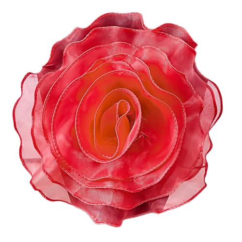 NPXUAMTJ Handgefertigte Rosenblumenbrosche 3D Multilayer Revers Pin Modische Blumenform In Der Form Von Stillstand Party Schmuck Accessoire von NPXUAMTJ