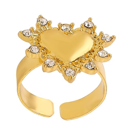 NPXUAMTJ Heart Designs Zirkonia Schmuckset Einschließlich Halskettenohrringe Und Ringe Tragbar Für Partys Vorräte Und Daten Stilvolle Frauenzubehör Für Frauen von NPXUAMTJ