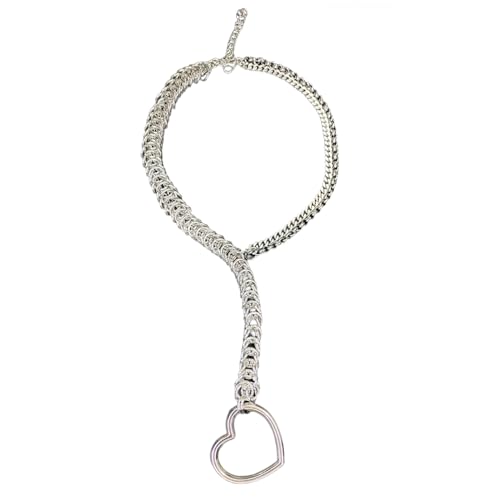 NPXUAMTJ Hohle Herz-Kette, verstellbare Länge, Schlüsselbeinkette, einzigartiges Halsband, stilvolles Accessoire für Damen von NPXUAMTJ