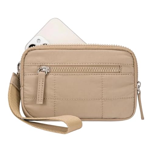 NPXUAMTJ Keychain Armband Wallet Quilted Kreditkartenhalter Reißverschlüsse Münze Geldbeutel Wechselbeutel Mit Handgelenksbändern Frauen Kreditkartenhalter von NPXUAMTJ