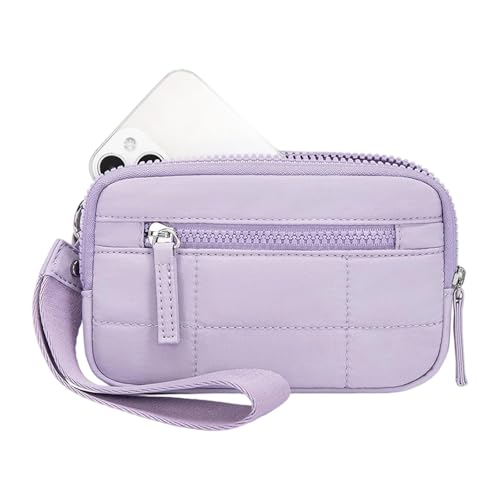 NPXUAMTJ Keychain Armband Wallet Quilted Kreditkartenhalter Reißverschlüsse Münze Geldbeutel Wechselbeutel Mit Handgelenksbändern Frauen Kreditkartenhalter von NPXUAMTJ