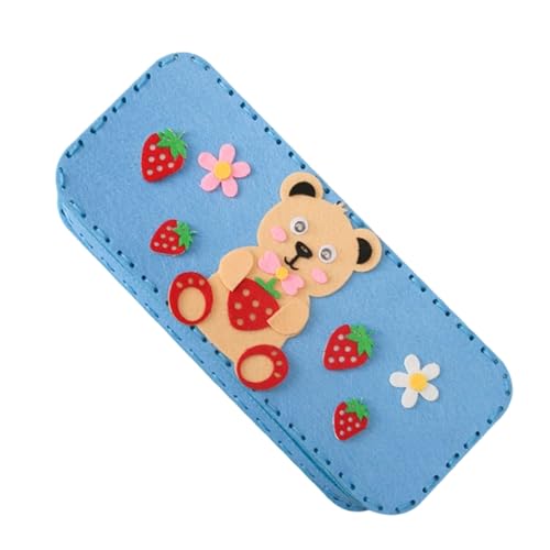 NPXUAMTJ Kreativer Bleistiftbeutel Studenten Fall Nähkits Handgefertigtes Bastelsatz Für Familienverbindungsschule Aktivität Cartoon Tierstift Aufbewahrung Bag Handgefertigtes Kunsthandwerksspielzeug von NPXUAMTJ