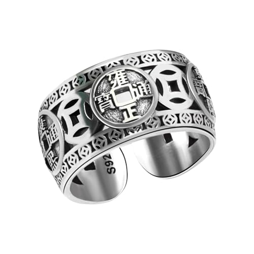 NPXUAMTJ Kultur Inspirierte Legierungsschmuck Antike Finish Ringe Leicht Komfortable Unisex Moderinge Für Party Wear Nischen Modezubehör von NPXUAMTJ
