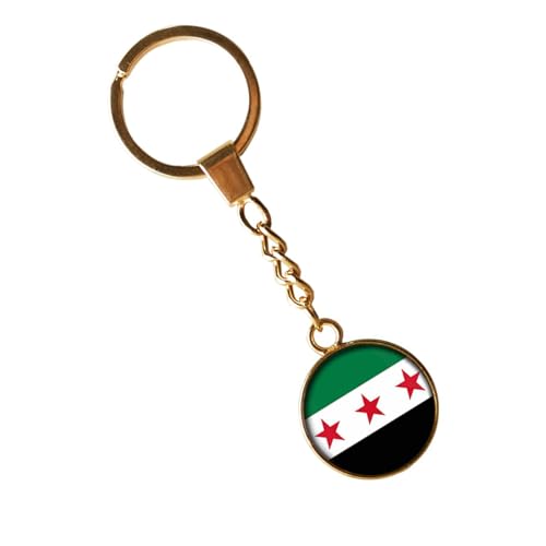 NPXUAMTJ Landflaggen Anhänger Halskette Syrien Charme Heckketten Modische Krapfen Neckschmuck/Bag Schlüsselring Für Männer Frauen Perlenkette Designing von NPXUAMTJ