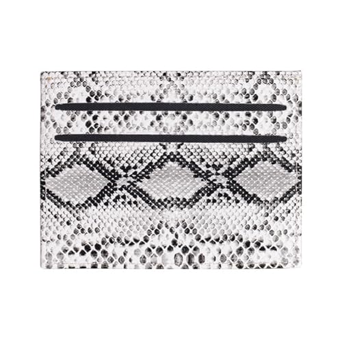 NPXUAMTJ Leichtes, kompaktes Kartenetui mit Schlangenstruktur, mit mehreren Kartenfächern, praktischer PU-Halter für den täglichen Gebrauch, Reisen, leichter Halter, weiß, Mass Beauty von NPXUAMTJ