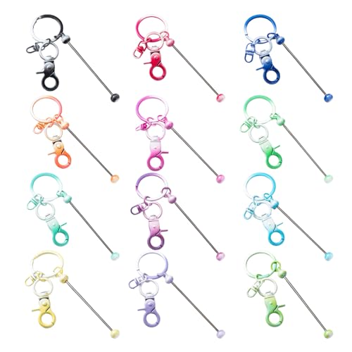 NPXUAMTJ Mehrzweck 12 PCs Schlüsselbund Erstellungsset Mit Perlenstangen Wiederverschließbare Taschen Und Personalisierte Dankeskarten Täglich Verwendung von NPXUAMTJ