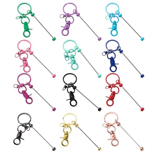 NPXUAMTJ Mehrzweck 12 PCs Schlüsselbund Erstellungsset Mit Perlenstangen Wiederverschließbare Taschen Und Personalisierte Dankeskarten Täglich Verwendung von NPXUAMTJ