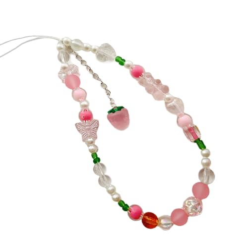 NPXUAMTJ Mehrzweckleichter Schöner Erdbeerbären Designs Telefon Lanyard Elegant Charme Ästhetische Handykette Für Trendige Frauen von NPXUAMTJ