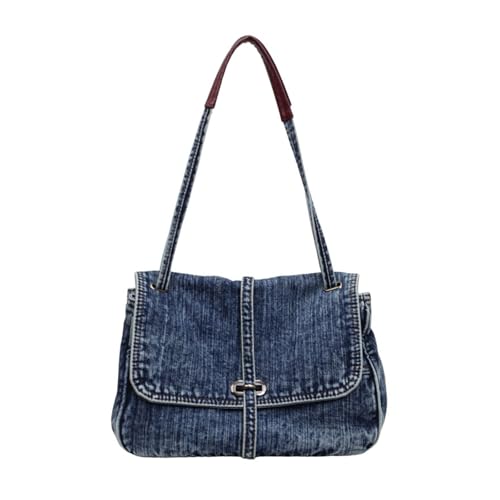NPXUAMTJ Mode 2025 Jeans Schulterbeutel Multi Purpose Aberarm Bag Bequemes Doppelgurt Design Retro Casual Aberarm Bag Jeans von NPXUAMTJ