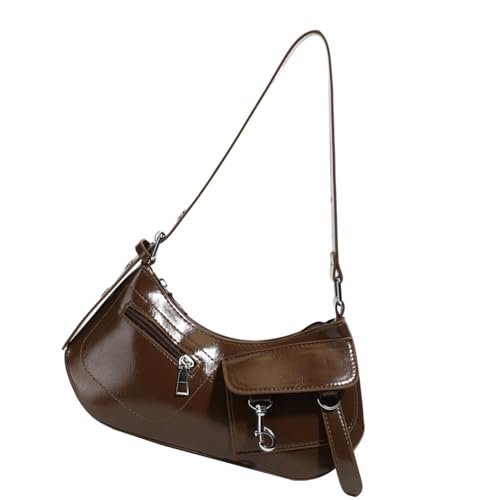 NPXUAMTJ Mode PU Achselhöhlenbeutel Für Frauen Ergonomische Achselstaschen Eleagnt Abend Geldbeutel Handtasche Mehrere Innenpreis Taschen Bequeme Gurtschaltertasche von NPXUAMTJ