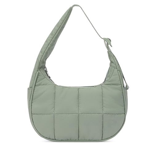 NPXUAMTJ Mode Puff Umhängetasche Premium Nylonkomponente Reichlich Stauraum All Day Comfort Nylon Gesteppte Umhängetasche von NPXUAMTJ