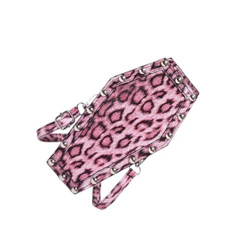 NPXUAMTJ Mode Sarg Form Umhängetasche Geräumige Aufbewahrungsfächer Ergonomisches Design Komfortable Kleidung Für Frauen Gäste Gothic Mode PU Leder Geldbeutel von NPXUAMTJ