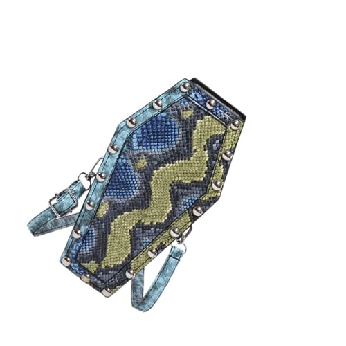NPXUAMTJ Mode Sarg Form Umhängetasche Geräumige Aufbewahrungsfächer Ergonomisches Design Komfortable Kleidung Für Frauen Gäste Gothic Mode PU Leder Geldbeutel von NPXUAMTJ