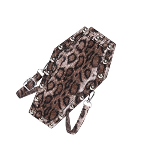 NPXUAMTJ Mode Sarg Form Umhängetasche Geräumige Aufbewahrungsfächer Ergonomisches Design Komfortable Kleidung Für Frauen Gäste Gothic Mode PU Leder Geldbeutel von NPXUAMTJ