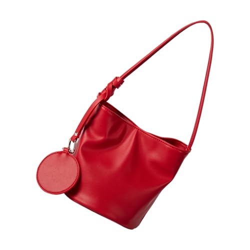 NPXUAMTJ Moderne Unisex Bucket Geldbörse Strukturierte PU Konstruktion Mehrzwecke Abtrennbares Accessoire Ergonomic Carry Frauen Umhängetasche von NPXUAMTJ