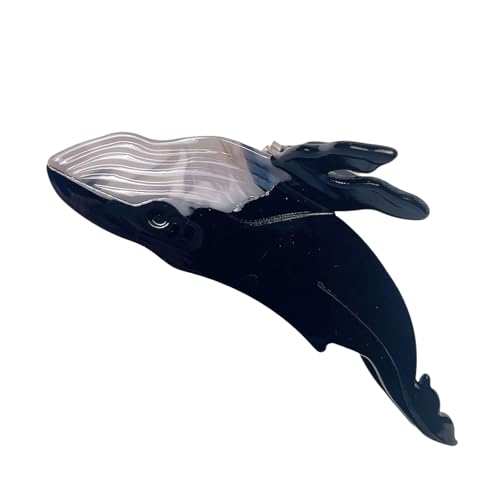 NPXUAMTJ Multifirtional Whale Form Haarclipwale Haargriff Stylish Kopfstück Acryl Textur Für Heimbüros Und Schulgebrauch von NPXUAMTJ