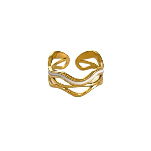 NPXUAMTJ Offene Fingerringe Verstellbare Ringe Geometrische Unisex Schmuck Edelstahl Textur Geeignet Für Modeliebhaber Präsentieren Verstellbarer Offener von NPXUAMTJ
