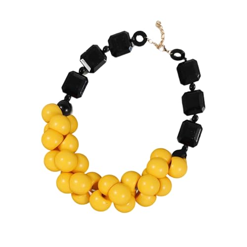 NPXUAMTJ Perlen Halskette Retro Multilayer Ethnic Jewelry Tragbares Harzfest Accessoire Für Frauen Perlen Party Halskette von NPXUAMTJ