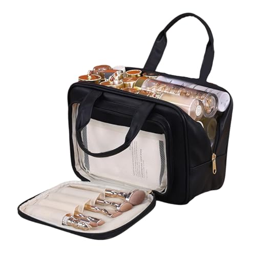NPXUAMTJ Reise Make Up Taschen Kosmetische Organisatoren Taschen Mit Großer Kapazität Frees Stehen Pinselhalter Für Frauen Mädchen Reisen Toilette Für Frauen von NPXUAMTJ