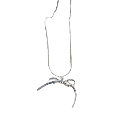 NPXUAMTJ Schlüsselbeinkette mit Schleife, stilvolle Schlangenknochenkette, Halsreif für Damen, stilvolle Dekoration von NPXUAMTJ